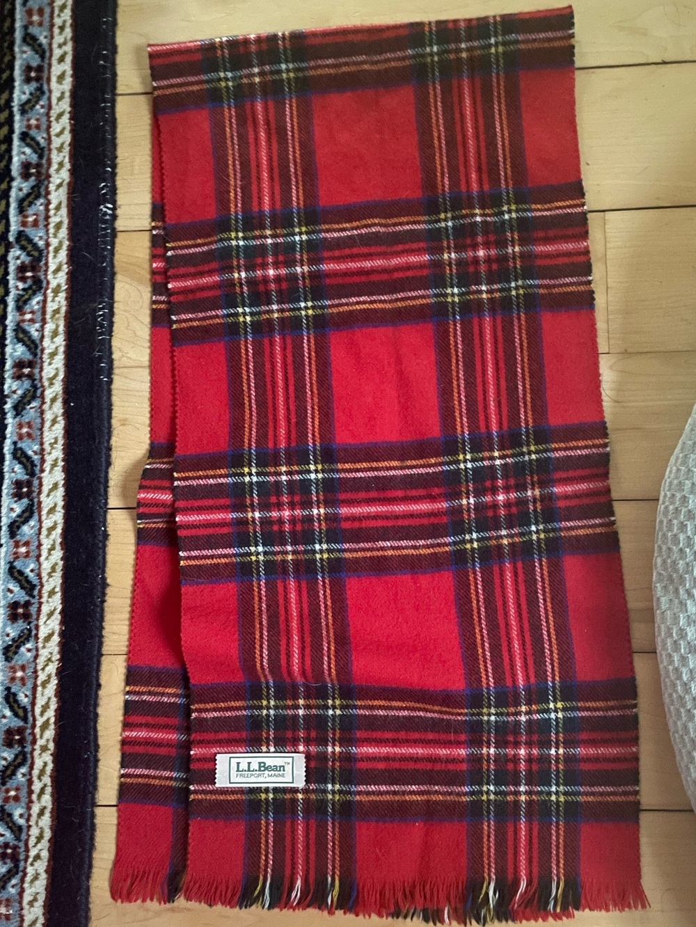 Wool tartan plaid scarf